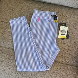 Polo Ralph Lauren Blue and White Checkered Leggings